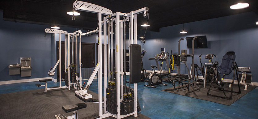 Bradleys' On-site professional employee gym 